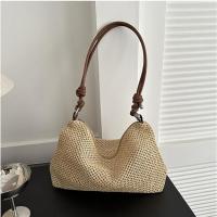 Bolso de hombro de paja para mujer, bolso de mano informal para playa, bolso de hombro tejido a la moda, bolso cruzado - details 1