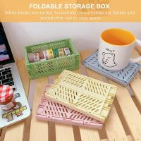 Cesta de almacenamiento rosa, 2 piezas, caja plegable, caja de almacenamiento plegable, cajas plegables de plástico (rosa y azul) - details 2