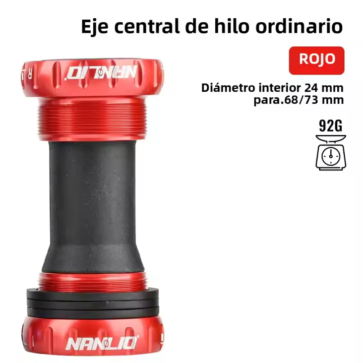 Nanlio Bottom Bracket De Aleación De Aluminio Con Rosca Y Embrague BSA Para Bicicleta De Carretera Y MTB 68/73 Mm Impermeable Piezas De Eje De Rodamientos BB91 - 1