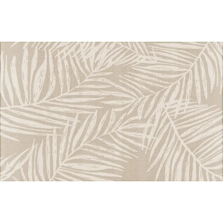 VINILIKO, Alfombra interior/exterior PVC Hojas beige redonda, imitación textura natural - 1