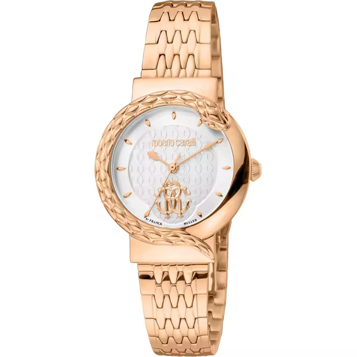 Reloj de pulsera Roberto Cavalli by Franck Muller - RV1L156M1081 correa color: Oro rosa Dial Gris plata Mujer - 1