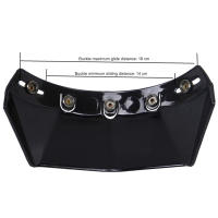 Visera Universal Para Casco De Motocicleta Con 5 Snap Pantalón De Bocina Y Escudo De Viento Tamaño Approx 25x22cm - details 4
