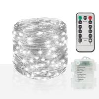Luces De Hilo De Cobre LED 50/100/200 Con Control Remoto Y 8 Modos Operadas Por Batería O USB Impermeables Para Decoración De Hogar Y Bodas - details 0