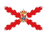 Bandera De La Cruz De Burgundy Imperio Español 1PC Poliéster Para Exterior Decoración De Habitación Estética Con Cuatro Agujeros - details 3