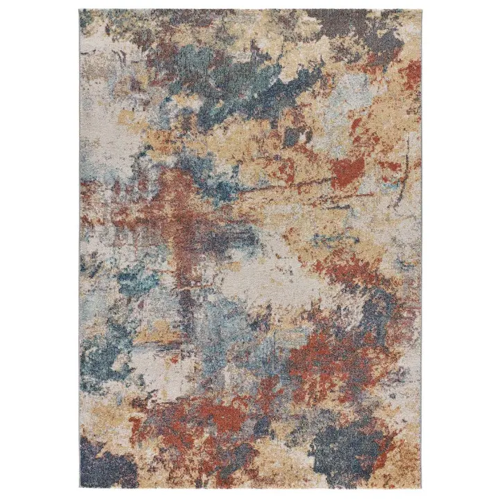 ATTICGO Alfombra de Exterior Estilo Abstracto en Multicolor - Luna 54569  80x150, 120x170, 160x230 cm - Para decoración elegante y duradera - 1