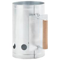 vidaXL Encendedor de barbacoa de carbón de acero galvanizado - details 0
