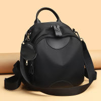 Mochila De Moda Para Mujer En Tela Oxford Gran Capacidad Casual Para Viajes Bolsa Escolar Con Cierre De Cremallera - details 7