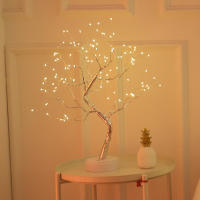 Lámpara De Árbol De Mesa Con Luces LED DecorativasPowered Por USB O Baterías AA Para Dormitorio Fiesta En Casa - details 3