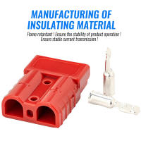 Conector De Batería 50A 120A 175A 600V Para Cable De Terminal Anderson Adaptador De Carga Para Batería De Pala Eléctrica Conector De Energía Plug Color Rojo/Cinco - details 12