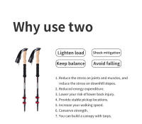 Naturehike Pares De Poles De Trecking De Fibra De Carbono Collapsible Telescópicas Pesas Ligera Para Caminar Senderismo Escalada - details 10