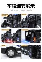 Coche De Policía IVECO a Escala 1:24 De Metal Con Luz Y Sonido Modelo De Coche De Juguete Para Colección Y Regalos Para Niños - details 4