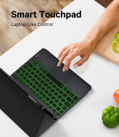 Funda Con Teclado Táctil Iluminado Para Samsung Galaxy Tab A9+ 11 2023 X210 X215 X216 Estilo Coreano Hebreo Español Material De Cuero - details 3