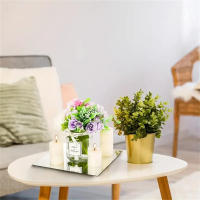 Juego De Bandejas De Espejo Acrílico Cuadradas Elegantes 8 Pulgadas - Ideal Para Bodas Baños Y Cumpleaños Centros De Mesa Y Decoración - details 1