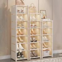 Estante De Zapatos Plegable Multicapa Ahorra Espacio Forma Delgada Para Guardar Zapatillas En Rincón O Puerta Gran Capacidad Soporte Para Zapatos - details 0