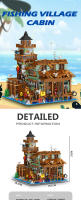 Bloques De Construcción Para Niños Casa De Pescador En Miniatura Modelo De Ciudad Vista De Calle Juguete Educativo Para Adolescentes Y Adultos - details 0