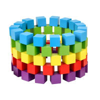 Juego De Construcción De Cubos De Madera Colorida Para Niños 50 Piezas Juguete Educativo Para Boys Y Girls Regalo De Cumpleaños Ideal Para Edades 3-12 Años - details 12