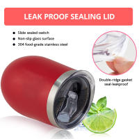 Taza De Vino Aislada De Acero Inoxidable De 12 Oz Con Tapa Para Vino Y Café Taza Sin Pies Para Bebidas Calientes Y Frías - details 2