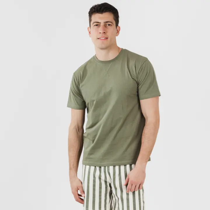 TRAMAS+ Conjunto Pijama Corto Hombre 100% Algodón, Camiseta Manga Corta y Pantalón Corto 100% Algodón. - 1