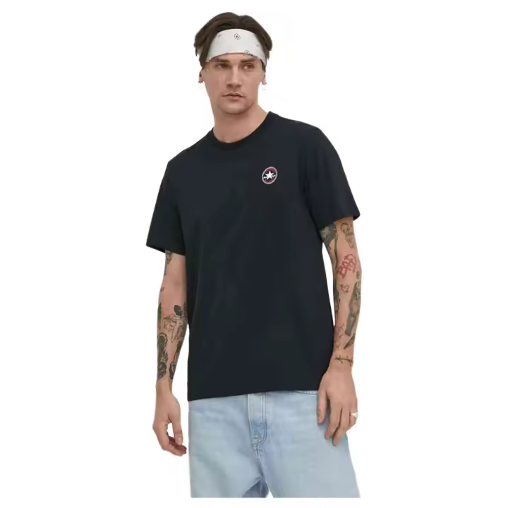 Camiseta de Manga Corta Converse Core Chuck Patch Tee para hombre en color negro - 1