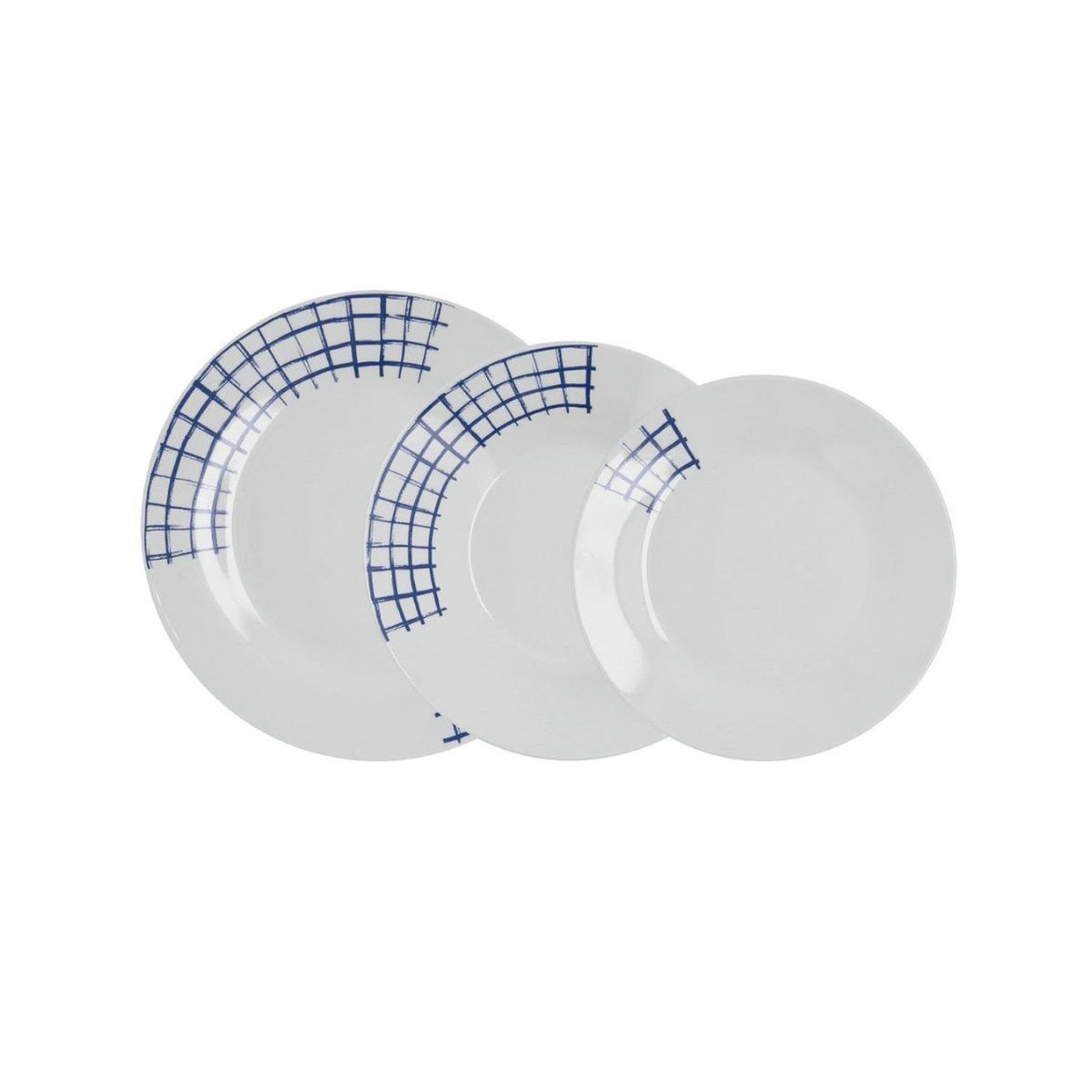 Vajilla Kansas Quid 18 piezas 6 servicios porcelana