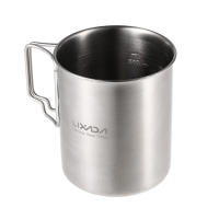 LIXADA Taza De Acero Inoxidable Portátil De 750ml Con Tapa Y Manija Plegable Para Camping Cocina Picnic Deportes Al Aire Libre - details 74