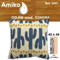 COJIN AMIKO CON CREMALLERA MODELO SONORA 42X42 CMS - details 0