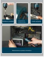 Juego De Destornillador Eléctrico Recargable 1300mAh 3.6V Herramienta De Reparación Doméstica Con 4 Torques Incluye Batería - details 3