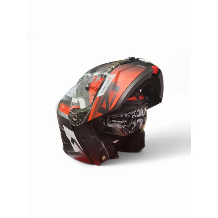 Casco Modular NZi Combi 3 DUO Metric Negro Rojo Blanco - 1