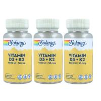 Solaray Pack 3 - Vitamina D3+K2 para Salud ósea y Cardiovascular - details 1