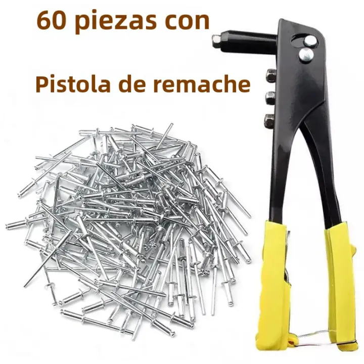 Set De 60pcs De Pistola De Soldadura De Alta Resistencia Con Pinzas De Riveteo Ciego Herramientas Automotrices De Aleación De Aluminio Para Metalworking - 1