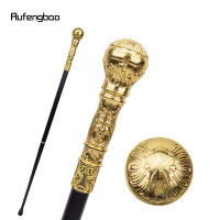 Bastón De Moda Dorado Con Mango Redondo Elegante Para Fiesta Y Decoración Cruzado De 93cm Material De Acero Con Punta De Goma - details 3