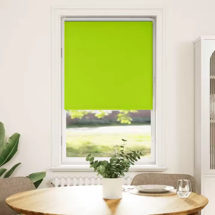 Estor Enrollable Opaco hojas verde 85x130 cm Tela Ancho 80,7 cm - 1