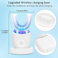 Cepillo De Dientes Eléctrico Con Carga Inalámbrica U-Cuadrilátero Ultrasonido Silicona Impermeable Vibración Sonora MIKO NICE - details 7