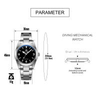 Reloj De Pulsera De Lujo Para Hombre ADDIESDIVE Marca Top Acero Inoxidable Resistente Al Agua 100m Cristal De Zafiro Luminoso Marca AD2023-1 - details 3