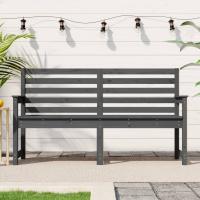 vidaXL Banco de jardín madera maciza de pino 159,5x48x91,5 cm en color Pino natural/Pino negro/Pino gris y más - details 2