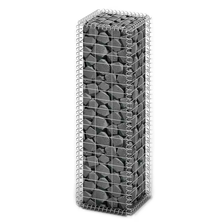 vidaXL Cesta para muro de gaviones de alambre galvanizado 100x30x30 cm - 1