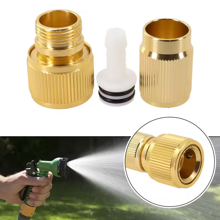 Adaptador De Reparación De Camión Expansible 2pcs Conector De Caucho De Aluminio Para Riega Jardín Conector De Agua Para Riegos En El Jardín - 1