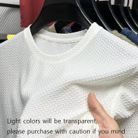 Camiseta De Hombre Verano M-5XL Cuello Redondo Manga Corta Resistente Al Arrugas Y Transpirable Textura De Poliéster Casual Versátil - details 6