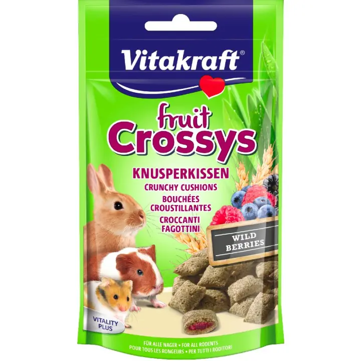Vitakraft Fruit Crossys Roedores Frutas del Bosque 50 gr - 1