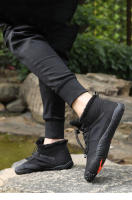 Botas De Algodón Para Hombres Impermeables Con Peluche Caliente Zapatos De Senderismo Antideslizantes Botas De Exterior Talla True - details 10