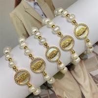 Pulsera De Perlas De Agua Dulce Virgen María Para Mujer Joyería Cristiana Con Encanto Regalo Para Amigos Pulsera De Cuero Genuino Con Cierre De Correa - details 1