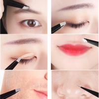 CNK Tijeras De Peluca De Acero Inoxidable Para Rociador De Cejas Rosa Puntiagudo Negro Herramienta De Belleza Para Maquillaje - details 8