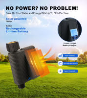 KEMEK Timer De Riego Inteligente Con Solar Powered Wifi Programable Para Sistema De Riego Automático Inlet De Latón Para Jardín Y Huerto - details 4
