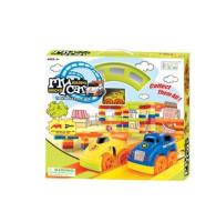 My car building bricks pista con dos coches motorizada - details 1