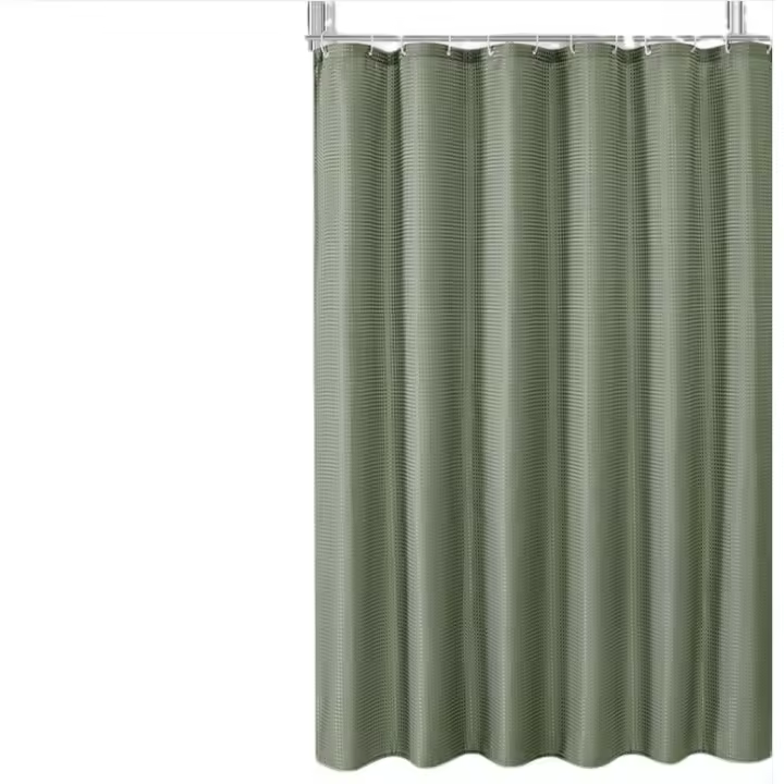 Cortina de Ducha para Bañera Cortinas Baño Tela Impermeable Poliéster con 12 Ganchos Lavable a Máquina 180 x 200cm - 1