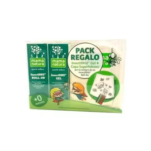 Mama Natura Pack Regalo Insect DHU Roll-On + Insect DHU Gel + Capa Súper Héroes - 1