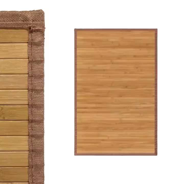 DAMDAM GO Alfombra Antideslizante, Alfombra de Madera de Bambú, Antimanchas, Resistente a la Humedad, para Salón, Dormitorio, Cocina, Baño, Pasillo - 1