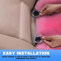 Almohadilla De Asiento De Coche De Peluche De Conejo Invierno 3 Piezas Cálido Engrosado De Lana Unidad Cuadrada Para Principal Conductor O Copiloto - details 3