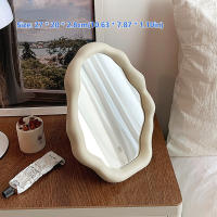 Espejo De Maquillaje En Forma De Nube Decorativo Estilo Crema Espejo De Peluquería Francesa De Pie Para El Vestidor Espejo De Pared Simple Y Desordenado - details 0