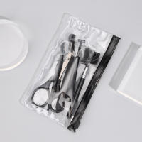 Juego De 2-17 Piezas Afeitadora De Cejas Cepillo Afeitadora De Cejas Tijeras Y Pinzas Herramientas De Maquillaje De Acero Inoxidable - details 5
